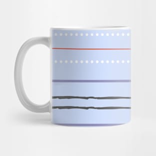 Pastel Blue Striped Design Mug